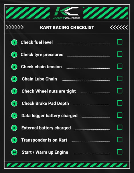 go kart checklist